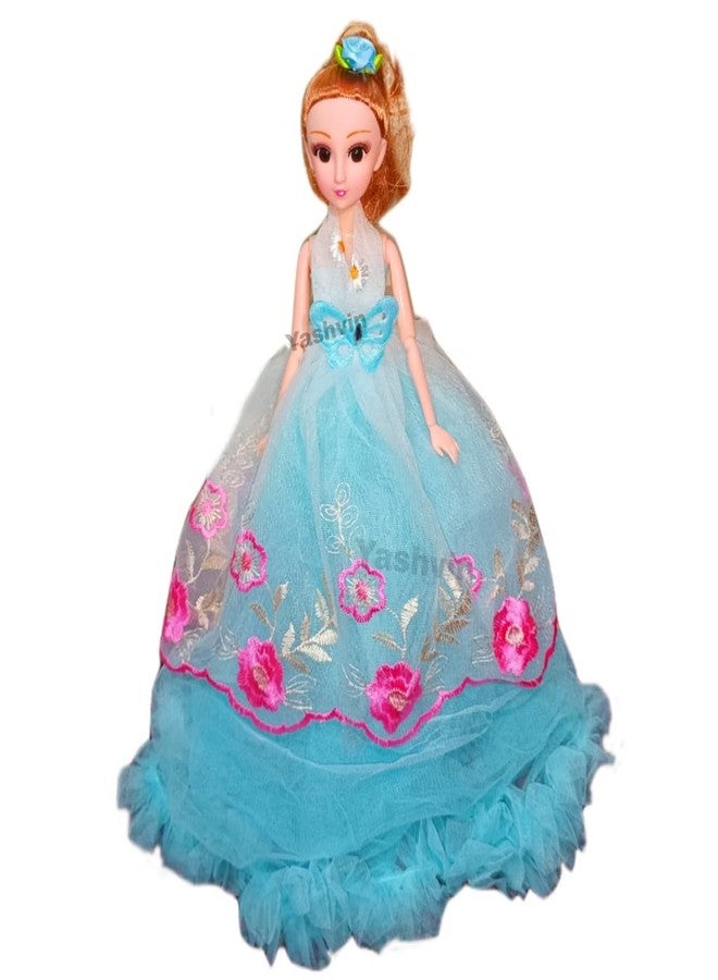 Yashvin Beautiful Long Dress Gown Doll for Girls Attractive Big Doll with Dress for Girls with Key Chain - Doll for Girls| Toy for Kids/Girls Color May Vary RE689